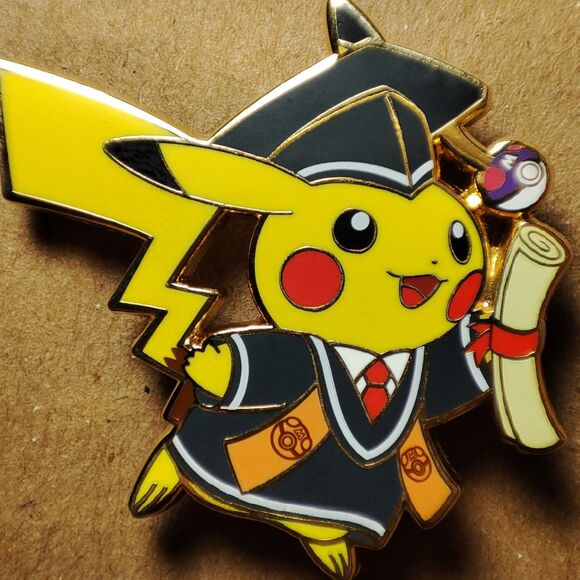 Pokemon TCG Pikachu 2023 Graduation Enamel Pin Official Nintendo Lapel Badge - Picture 1 of 3